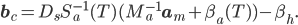 \mathbf{b}_c = D_s S_a^{-1}(T)(M_a^{-1}\mathbf{a}_m + \beta_a(T)) - \beta_h.