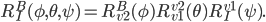 R_I^B(\phi,\theta,\psi) = R_{v2}^B(\phi)R_{v1}^{v2}(\theta)R_I^{v1}(\psi).
