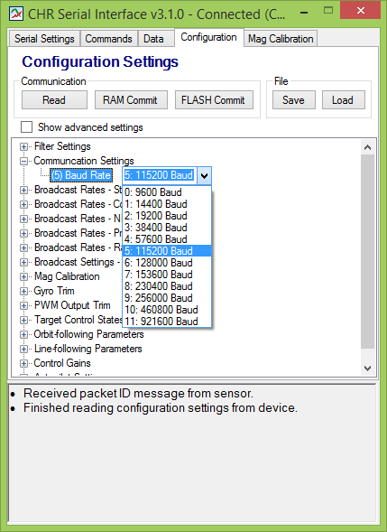 Configure Sensor Settings